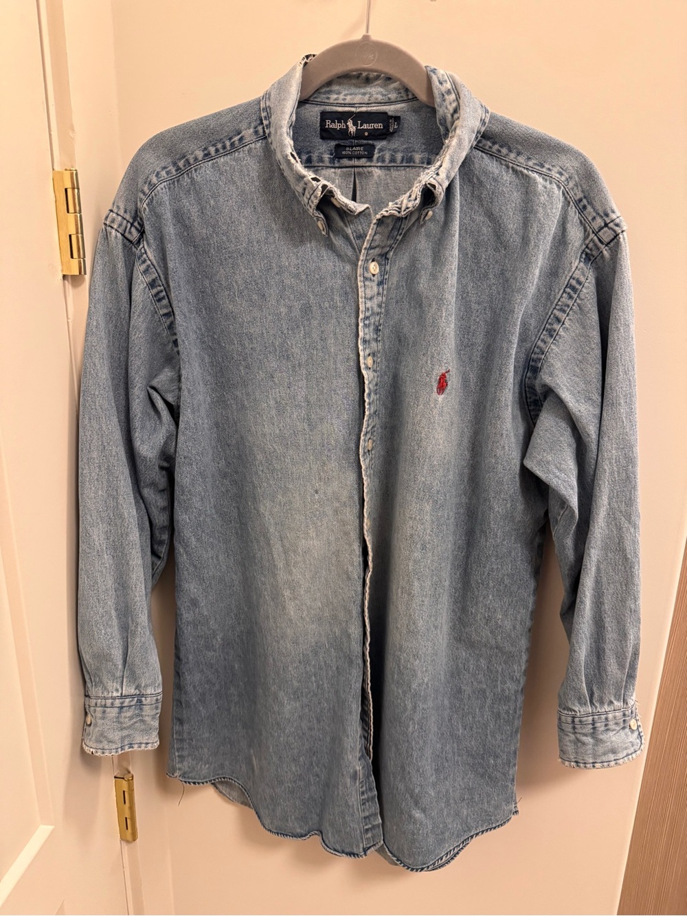 Y2K Ralph Lauren Vintage Blaire Denim Button-Down Shirt - BIG SHIRT line